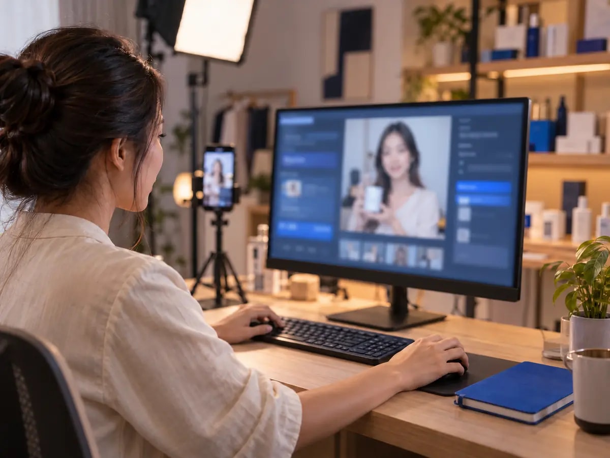 AI host avatar and voice setup preview